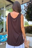 Essential Jersey Layering Vest Chocolate